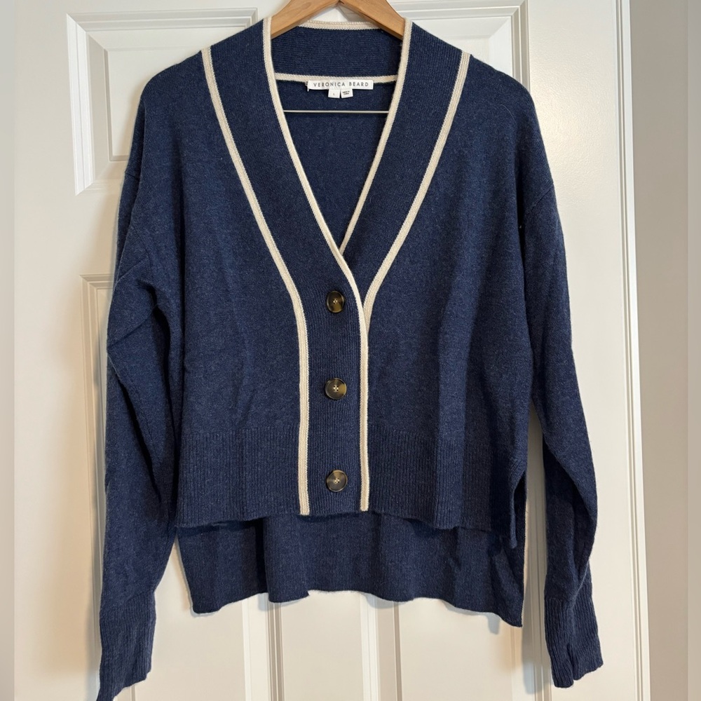 Veronica Beard Navy Blue Women's Sweater Cardigan - Cashmere